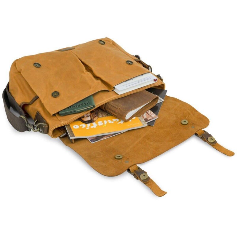 Деловой портфель в сочетании с кожей Vintage Рыжий