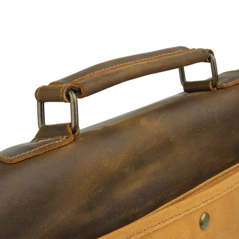 Деловой портфель в сочетании с кожей Vintage Рыжий