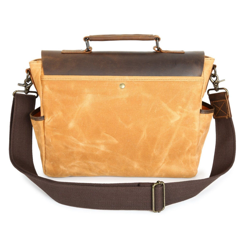Деловой портфель в сочетании с кожей Vintage Рыжий