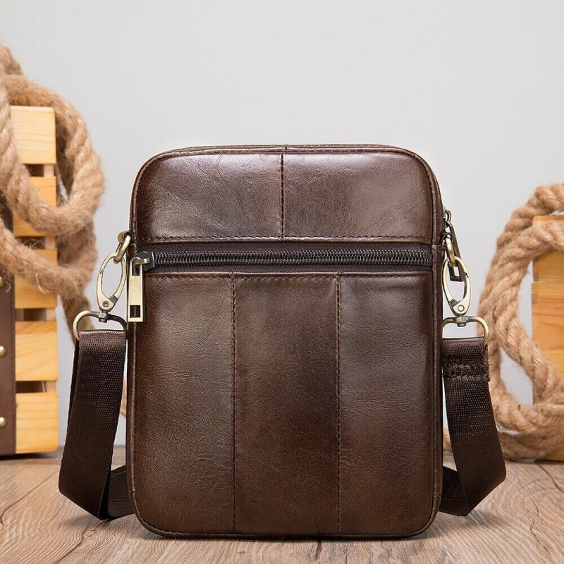 Компактная сумка кожаная Vintage Коричневая