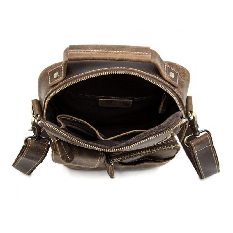 Сумка мужская Crazy horse Vintage Коричневая