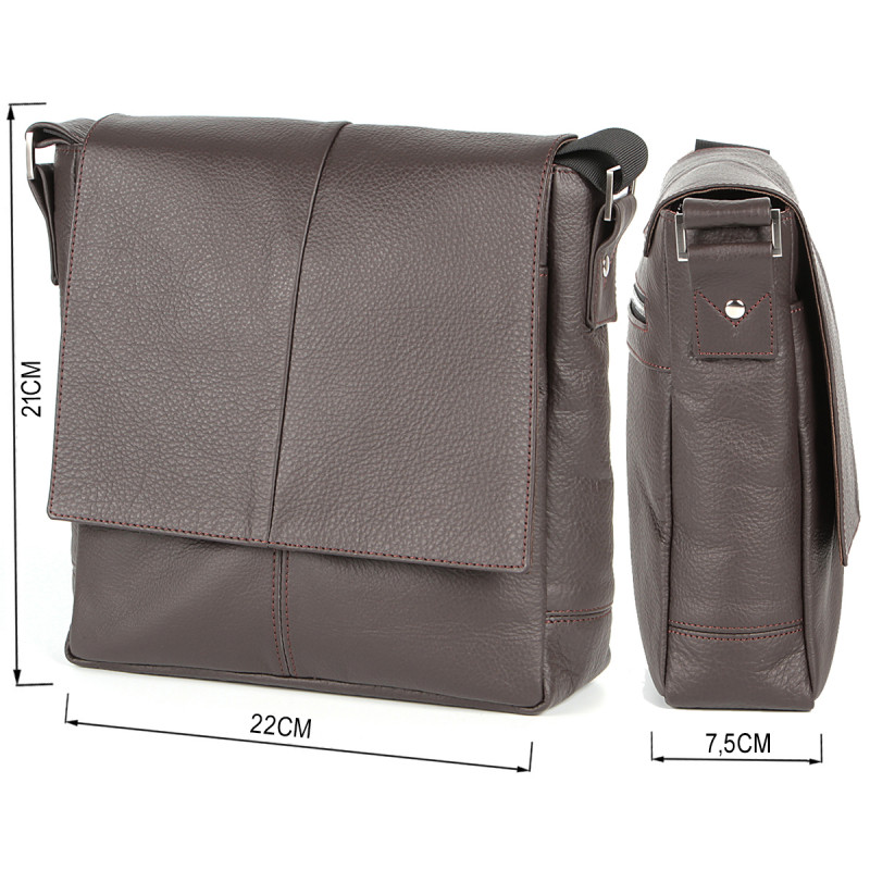 Сумка SHVIGEL кожаная Коричневая