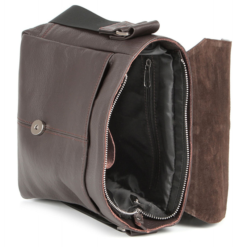 Сумка SHVIGEL кожаная Коричневая