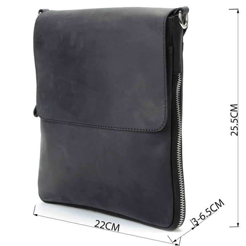 Сумка SHVIGEL из винтажной кожи Черная