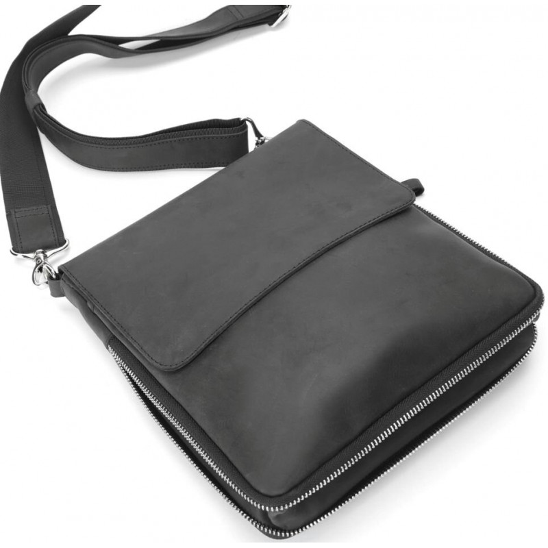 Сумка SHVIGEL из винтажной кожи Черная