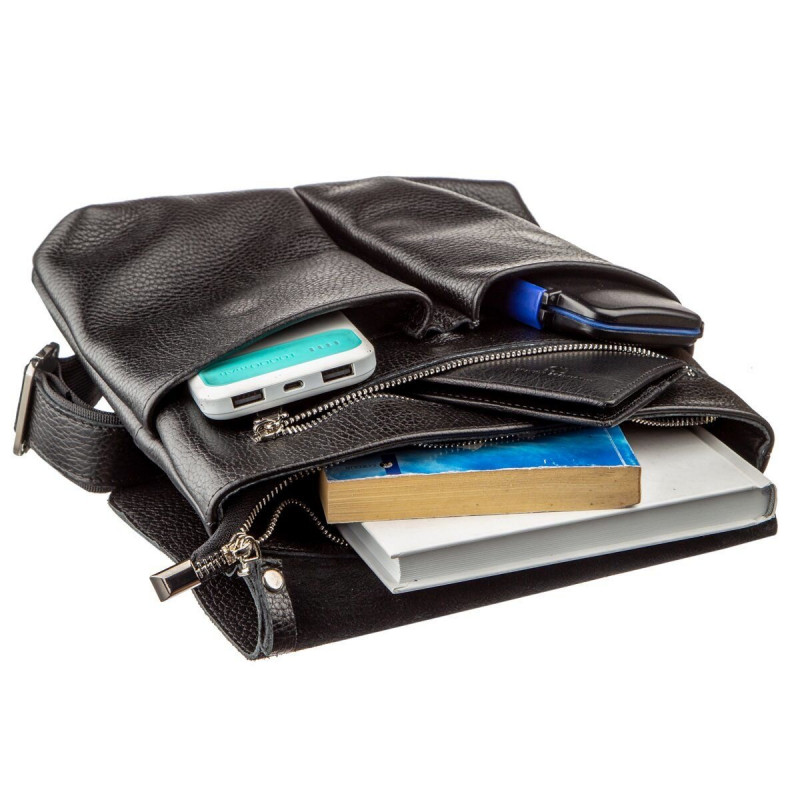 Сумка SHVIGEL из натуральной кожи Черная