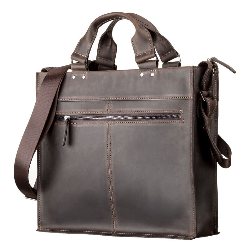 Сумка для ноутбука SHVIGEL кожаная Коричневая