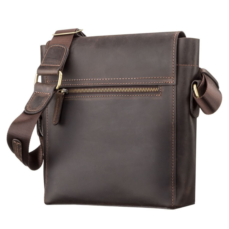 Сумка мужская SHVIGEL кожаная Коричневая