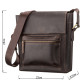 Сумка мужская SHVIGEL кожаная Коричневая