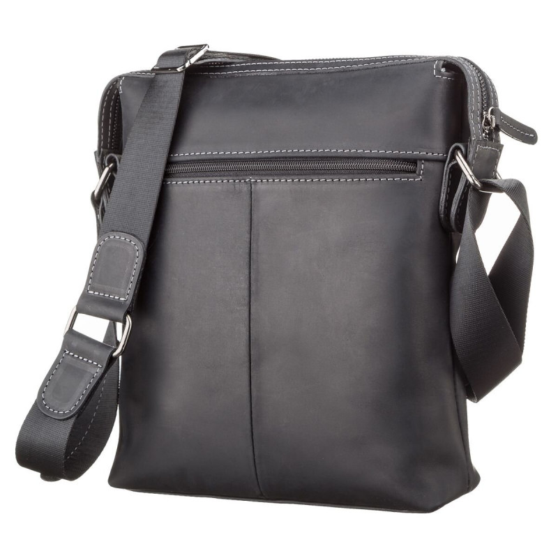 Сумка мужская SHVIGEL кожаная Черная