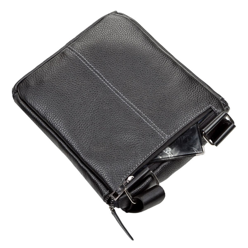 Сумка мужская SHVIGEL кожаная Черная