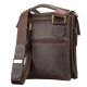 Сумка мужская SHVIGEL кожаная Коричневая