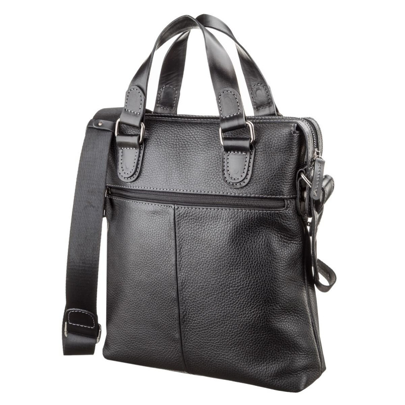 Сумка мужская SHVIGEL кожаная Черная