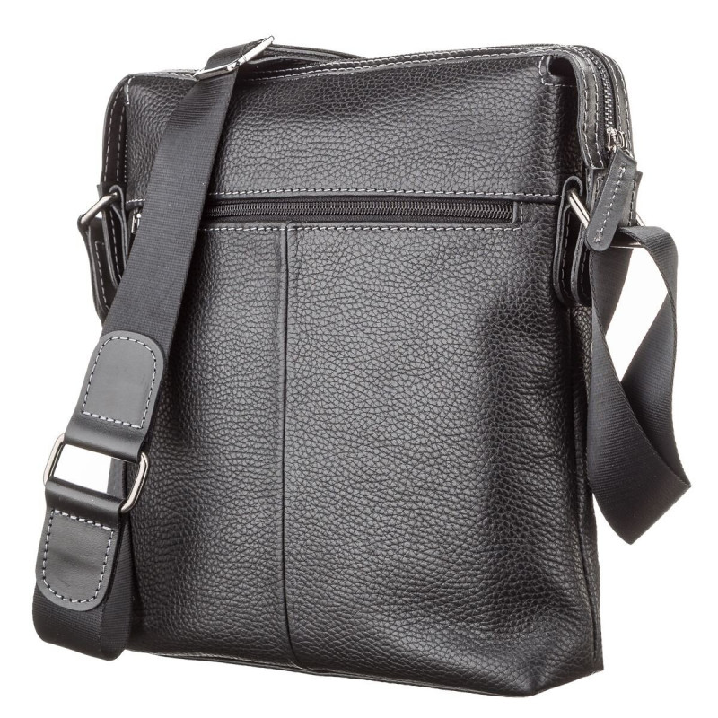 Сумка мужская SHVIGEL кожаная Черная