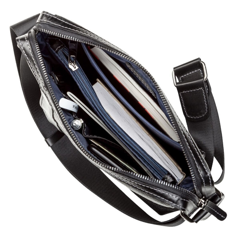 Сумка мужская SHVIGEL кожаная Черная