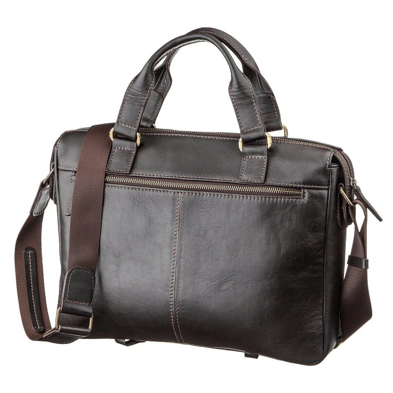 Сумка мужская SHVIGEL кожаная Коричневая