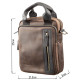 Сумка мужская SHVIGEL в винтажной коже в комбинации коричневого и черного цвета