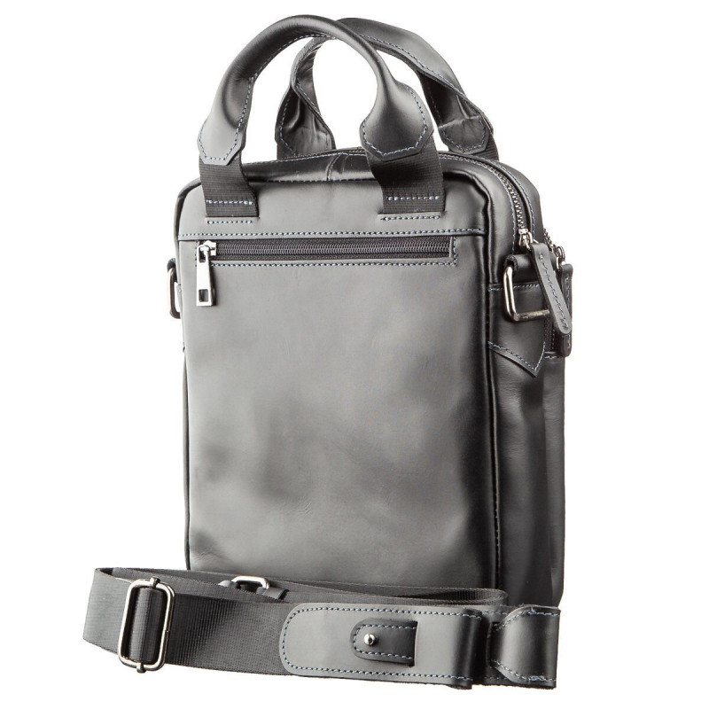 Сумка мужская SHVIGEL в гладкой коже Черная