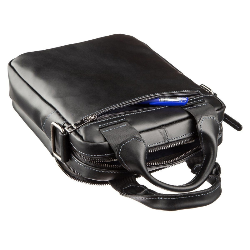 Сумка мужская SHVIGEL в гладкой коже Черная