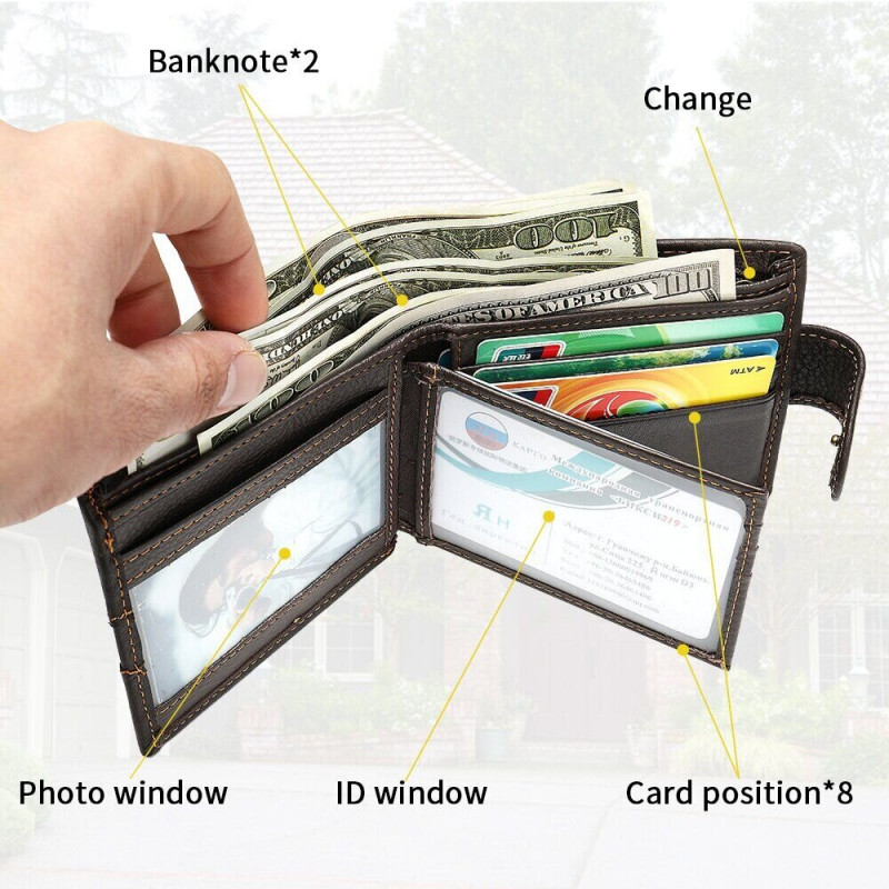 Мужской кошелек с тиснением Vintage Коричневый