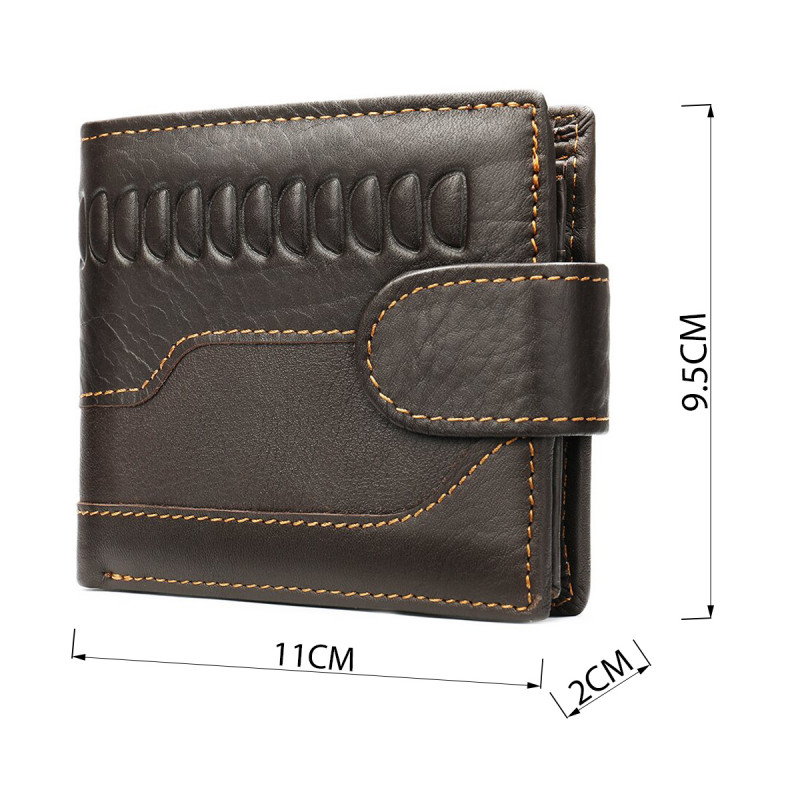 Мужской кошелек с тиснением Vintage Коричневый