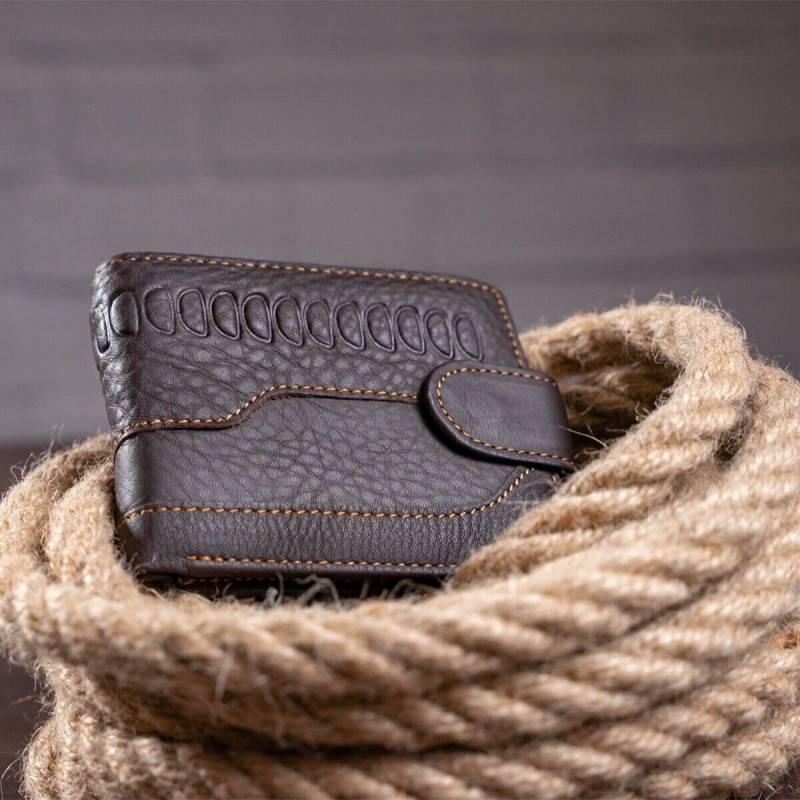 Мужской кошелек с тиснением Vintage Коричневый