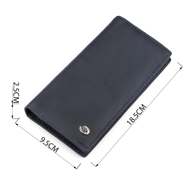 Мужской купюрник ST Leather (ST) очень удобный Синий