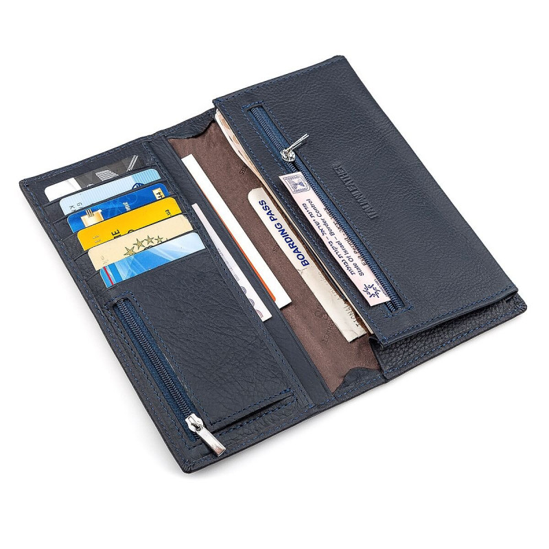 Мужской купюрник ST Leather (ST) очень удобный Синий