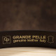 Надійний шкіряний італійський ремінь GRANDE PELLE Коричневий