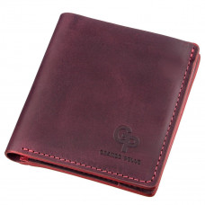 Оригінальне портмоне жіноче з накладною монетницьою GRANDE PELLE Бордове