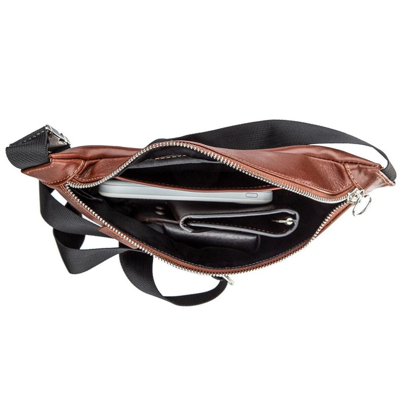 Поясна сумка GRANDE PELLE Коричнева