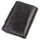 Суворе портмоне унісекс з гладкої шкіри GRANDE PELLE Чорне