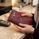 Універсальний жіночий клатч на блискавки ST Leather Червоний