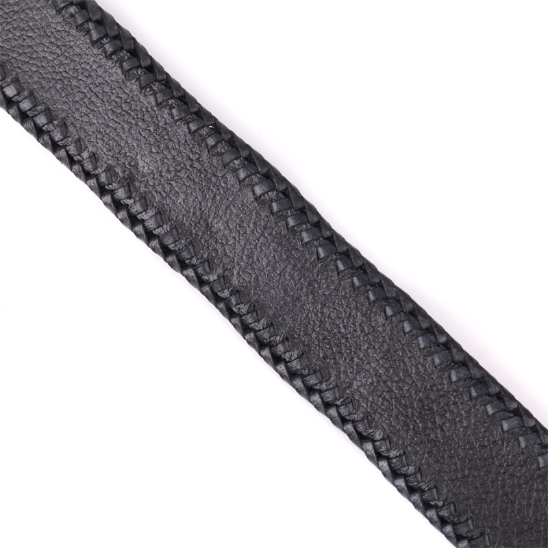 Ремень-автомат CROCODILE LEATHER из натуральной кожи крокодила Черный