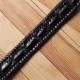 Ремень-автомат CROCODILE LEATHER из натуральной кожи крокодила Черный