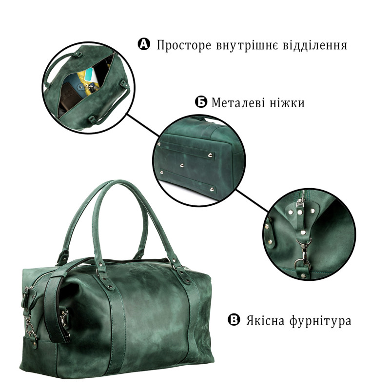 Сумка дорожная SHVIGEL Зеленая