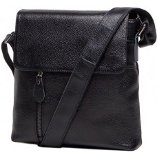 Сумка мессенджер Vintage кожаная Черная