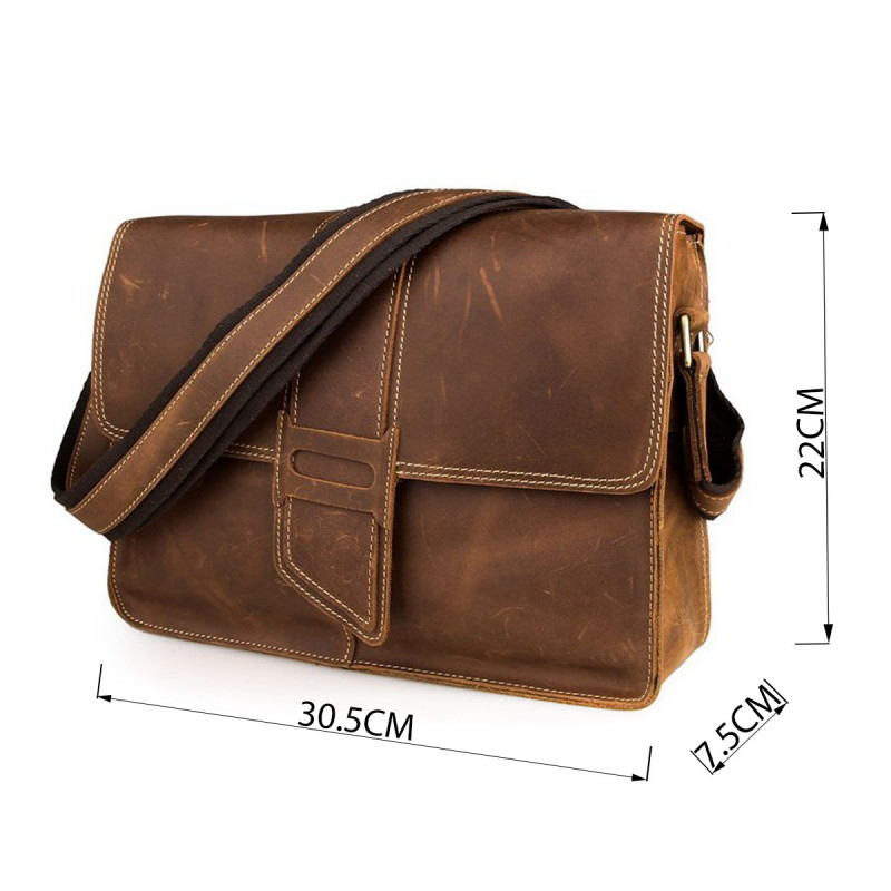 Сумка чоловіча Vintage в вінтажному стилі Коричнева