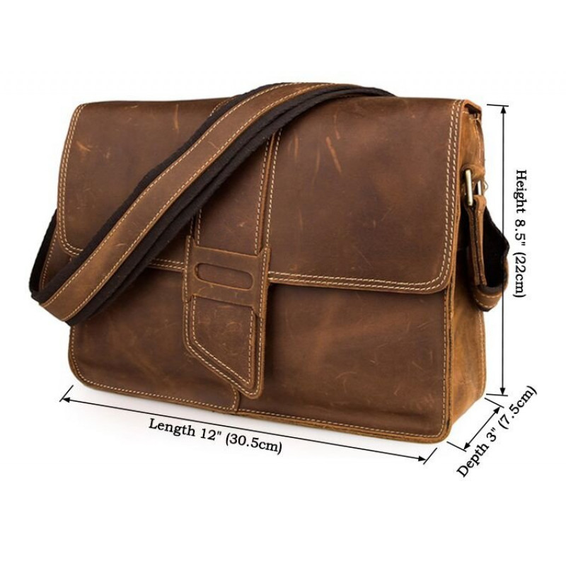 Сумка чоловіча Vintage в вінтажному стилі Коричнева