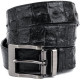 Ремень классика из натуральной кожи крокодила CROCODILE LEATHER Черный