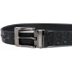 Ремень классика из натуральной кожи крокодила CROCODILE LEATHER Черный