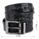 Ремень классика из натуральной кожи крокодила CROCODILE LEATHER Черный