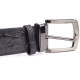 Ремень классика из натуральной кожи крокодила CROCODILE LEATHER Черный