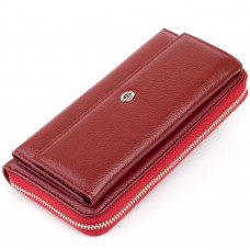 Кошелек кожаный женский ST Leather Бордовый