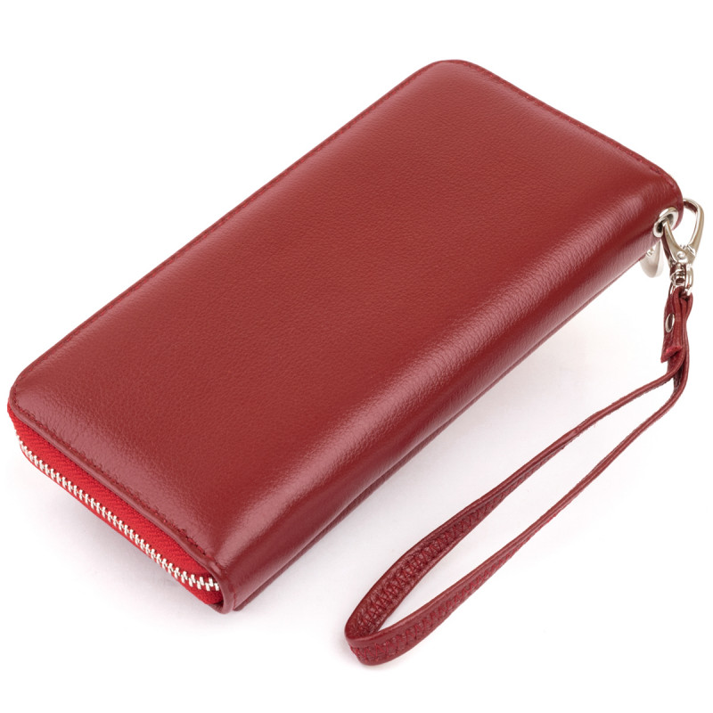 Кошелек кожаный женский ST Leather Бордовый