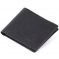 Портмоне на одне відділення в матовій шкірі GRANDE PELLE Чорне