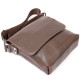 Сумка мессенджер в гладкой коже GRANDE PELLE Шоколадная
