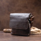 Сумка мессенджер в гладкой коже GRANDE PELLE Шоколадная