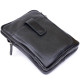 Сумка мужская планшет на два отделения кожаная флотар SHVIGEL Черная