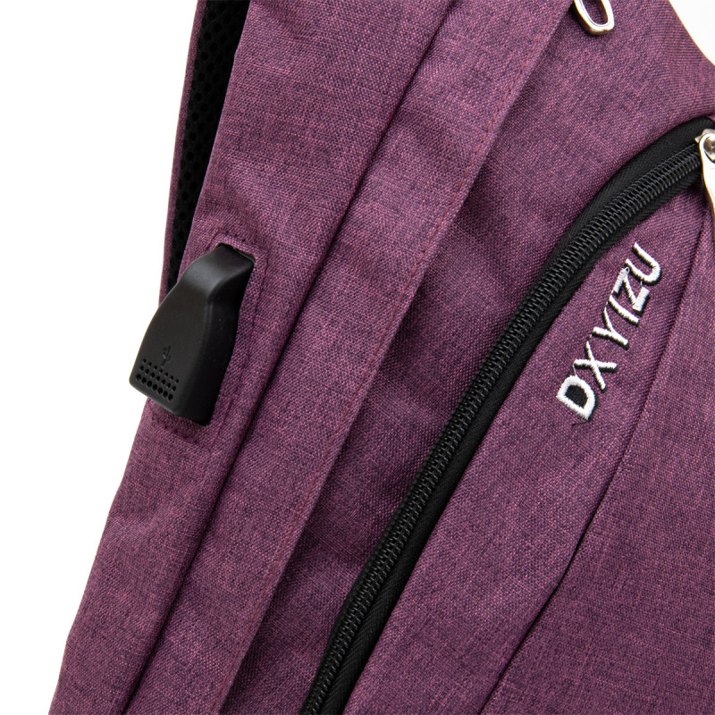 Сумка унисекс через плечо смарт текстильная Vintage Малиновая